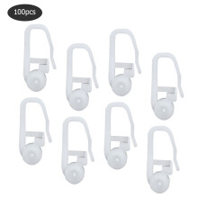 Accessoires pour rideaux à rails en U, crochets de rideau de douche avec poulies silencieuses, réutilisables et faciles à installer, résistants