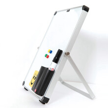 2X Kleine Desktop Trocken LöSchen Board Tragbare Kleine Magnetische Doppel Seitige Whiteboard Staffelei