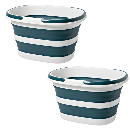 2-pack flexibele containers met hoge capaciteit,-16 liter blauw