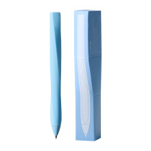 Plastic gelpen met draaiactie en ergonomische grip, fijne-Blauw