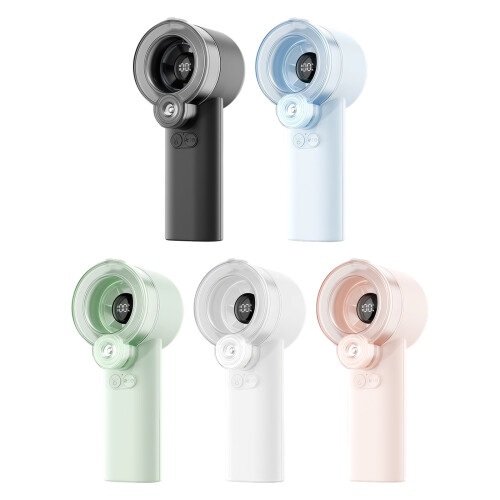 Misting Fan Handheld Fan 5 Speed Adjustment Desk-Light Green 1