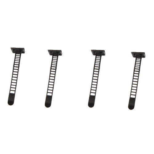 80Pcs Black Sticky Adjustable Wire Ties Cable Clips Clamp Plastic Self Adhesive Cable Ties Fix Holder Clips