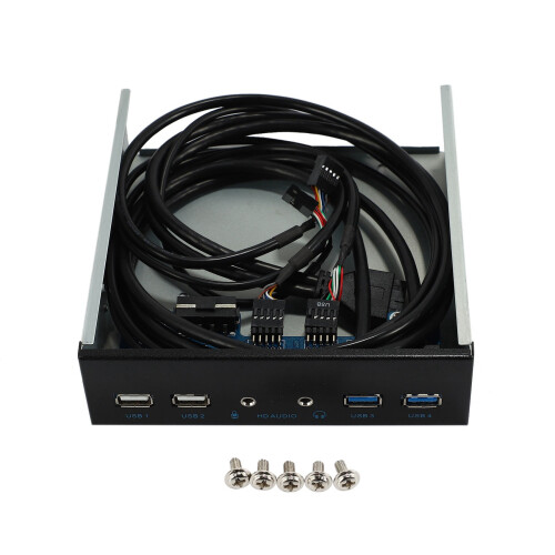 2pcs 5.25 Inch Desktop Pc Case Internal Front Panel USB Hub 2  USB 3.0 and 2  USB 2.0 1