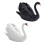 Geese Sculpture Decors Geese Statue Model Table Decors-Black 3