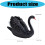 Geese Sculpture Decors Geese Statue Model Table Decors-Black 4