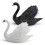 Geese Sculpture Decors Geese Statue Model Table Decors-Black 6