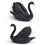 Geese Sculpture Decors Geese Statue Model Table Decors-Black 7