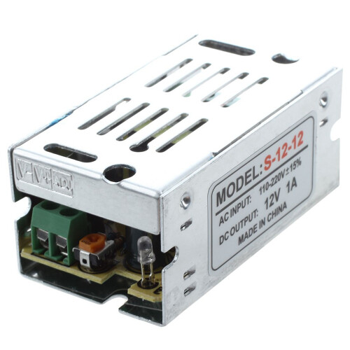 2X Voltage Trasformatore Alimentazione Ac 110 / 220V A  12V 1A Argento 1