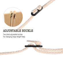 Adjustable Cotton Airplane Foot Hammock for Travel, 24x8.5 in