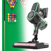 Cordless Billiard Table Vacuum with LED Touch Screen, 240W Suction, Adjustable Speed, Green