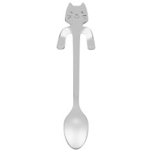 Niedliche und praktische Tassenlöffel aus Edelstahl mit Katzenmotiv zum Aufhängen – ideal für Kaffee und Tee. Ergonomisch geformt und