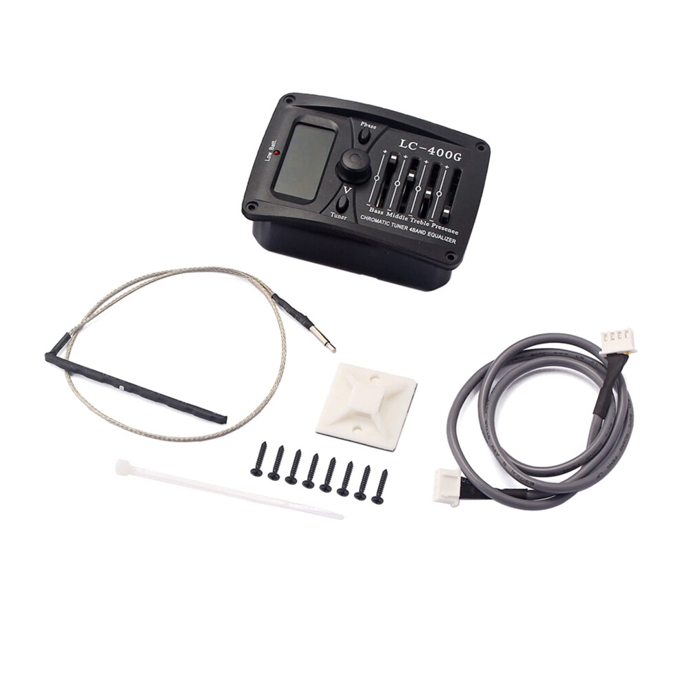 Acoustic Guitar Preamp 4 Band Eq With Builtin Tuner Piezo Pickup Lc400g 9771547457565