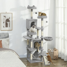 PawHut Cat Tree, 192 cm Multi-Level Cat Tower for Indoor Kittens