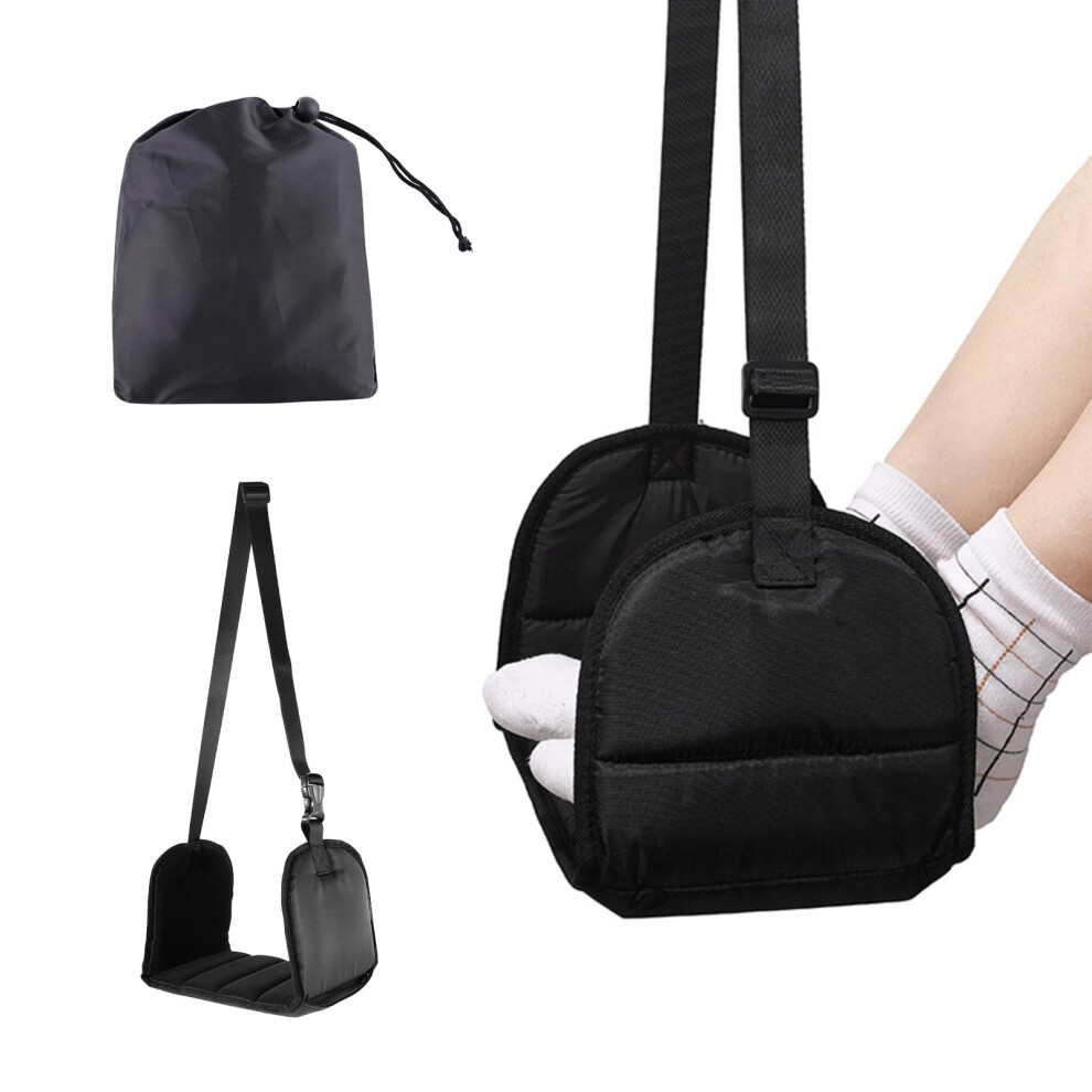 Airplane Footrest With Adjustable Ergonomic Design And Memory Foam Cushion For Long Flights 9771547457992