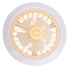 E27 Plafondventilator met Verlichting, Ingesloten Laag Ventilatorlicht, Verborgen Elektrische Ventilator Gimbal Lamphouder (CrèMe Kleur)