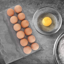 48Pcs Plastic Egg Cartons Bulk Clear Chicken Egg Tray Holder for Family Pasture Chicken Farm Business Market- 12 Grids