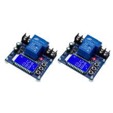 2X DC6-60V 30A Akku Lade Gerät Steuer Modul Schutz Platine Lade Zeit Zeit Schalter LCD-Anzeige XY-CD63L