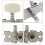 Silver Acoustic Guitar Tuning Pegs with Beige Knobs, 3Row DoubleHole Keys for Smooth Easy Tuning 4