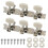 Silver Acoustic Guitar Tuning Pegs with Beige Knobs, 3Row DoubleHole Keys for Smooth Easy Tuning 1