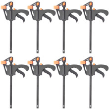Ensemble de Pinces en Plastique F, 8Pieces, 100mm 4 Pouce Bar F Pinces Pince Poignee Rapide Rochet Liberation Menuiserie