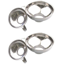 4 Pcs Set Funnel for Wide and Regular Jars Useful Stainless Steel Wide Mouth Canning Funnel Large Mouth Funnels