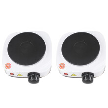 2X 500W Electric Hot Plate Stove Countertop Practical Solid Hotplate Heating Furnaces EU Plug