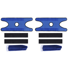 2X Eisbeutel mit Riemen, Wiederverwendbares Pack & Wrap für Kopf, Schulter, Rücken, Knie (9 Zoll, Blau)
