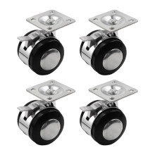 4X 2 Inch Swivel Caster Wheels with Brakes,  Plate, Quiet Industrial Casters for Workbench