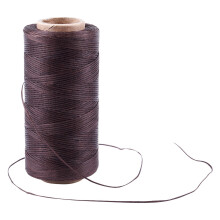 2X 260M 150D 1MM Leather Sewing Waxed Wax Thread Hand Needle Cord DIY New Color:Dark Brown