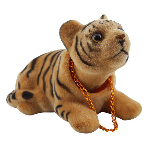 2X Car Bobbing  Tiger Shape Nodding Dog Decor 1