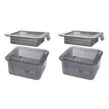 2X Tofu Presse Tofu Abtropf Fläche 3-Lagige Tofu Presse Eingebautes Entwässerung Wasser Entfernung Werkzeug SpüLmaschinen Festes Küchen Kochen