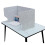 Desk Divider Privacy Panel with Noise Reduction Foldable Freestanding Design for Office School 1