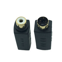 2X S-Video Stecker Auf Rca Buchse, Composite Video Adapter Stecker Konverter
