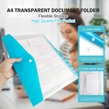 24 Packs Binder Pocket 11 Holes Expandable Binder Folders for 2/3/4 Ring Binder Plastic Envelope File Document Pouch