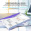 24 Packs Binder Pocket 11 Holes Expandable Binder Folders for 2/3/4  Binder Plastic Envelope File Document Pouch 5