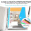 24 Packs Binder Pocket 11 Holes Expandable Binder Folders for 2/3/4  Binder Plastic Envelope File Document Pouch 8