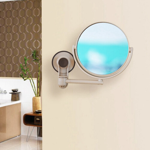 2pcs Bath Mirror Cosmetic Mirror 1X/3X Magnification Suction Cup Adjustable Makeup Mirror Double-Sided Bathroom Mirror