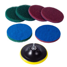 16 pcs 5 Inch Drill Power Brush Tile Scrubber Scouring Pads Cleaning Kit, (Drill NOT Included)