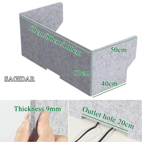Desk Divider Privacy Panel with Noise Reduction Foldable Freestanding Design for Office School 1