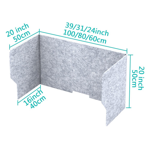 Desk Divider, Acoustic Privacy Screen for Desk, Folding Standing Panel, Classroom and Office 1