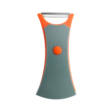 (Orange Grey) Stainless Steel Fruit Peeler & Grater