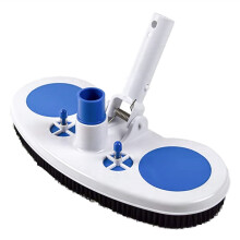 Pool Vacuum Head with Ergonomic Curved Hard Bristles, Army Green Cleaner Brush for Wall and Floor