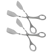 2Pcs Stainless Steel Kitchen Tongs Set with Secure Grip for Grilling Serving Baking and Everyday Cooking