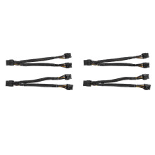 4PCS GPU PCIe 8 Pin Female to Dual 2X 8 Pin (6+2) Male PCI Express Power Adapter Braided Y-Splitter Cable,20cm