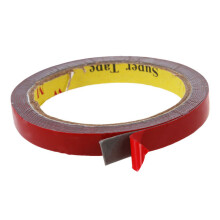 2X Strong Permanent Double Sided Super Sticky Foam Tape Roll For Vehicle Car, Red 12MM x