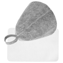 Felt Sauna Hat Set Grey with Absorbent Pad, Thickened Quick Drying Felt for Long Hair Spa Use