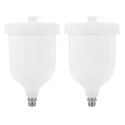 2X Spray Gun Cup Replacement Pot 600ML For Devilbiss  / TEKNA Pro Pri FLG New