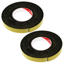 2X 5 m Schwarzes einseitiges selbstklebendes Schaumband geschlossenes Zelle 20mm breites x 3mm starkes