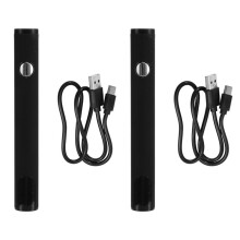 2X 510 Thread Battery Cart Pen Headless Soldering Iron with Adjustable Temperature Soldering Iron Kit Black