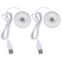 2X White donut humidifier usb office desktop humidifier portable air purifier white